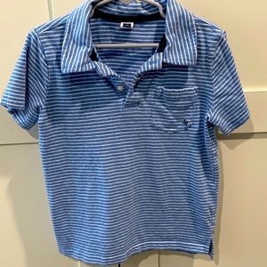 Janie and Jack Striped Blue Polo for Boys Sz 6